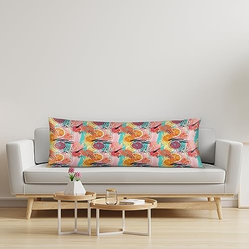 Aglebo Orange Satin Body Pillowcase Cover