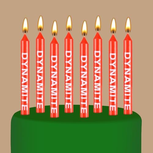 12 Piece Dynamite Themed Birthday Candles Set