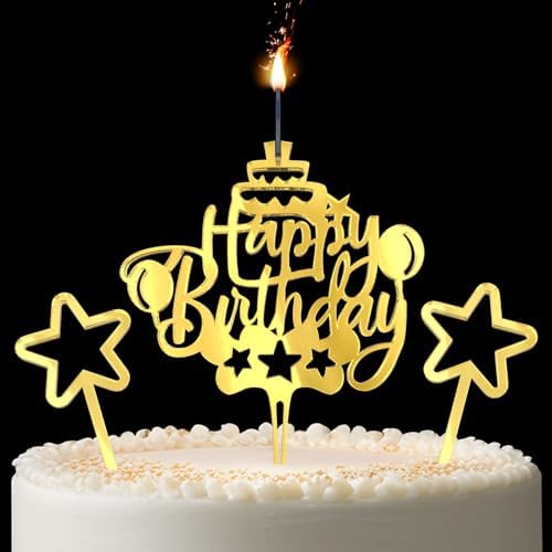 Spark Magic Happy Birthday Cake Topper Candle 1