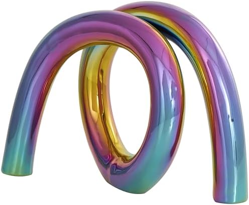 Deco 79 Rainbow Shimmer Ceramic Statue