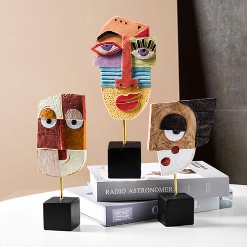 Picasso Style Resin Abstract Face Mask Statue