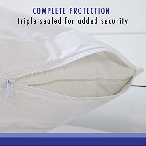 Bed Bug Blocker King Pillow Protector White