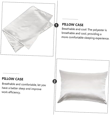 JEWEDECO 2pcs Cooling Polyester Pillowcases with Zipper 1