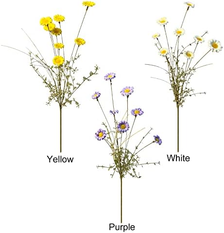 6PCS Artificial Daisy Flowers for Home Decor White