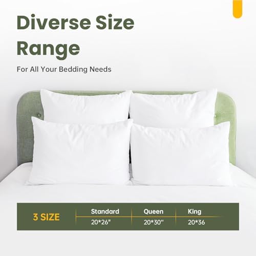 Fairpeak Waterproof Pillow Protector 4 Pack King Size with Zipper