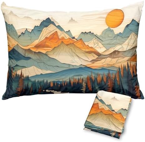 Forest Landscape Pillow Protectors Set of 2 with Zipper