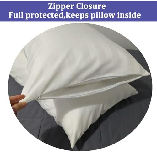 LEISUREWEEK Queen Pillow Cases 6 Pack - Soft Durable Zippered