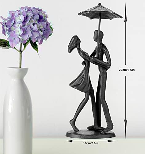 Loving Couple Bronze Sculpture - Handcrafted Romantic Art Statue