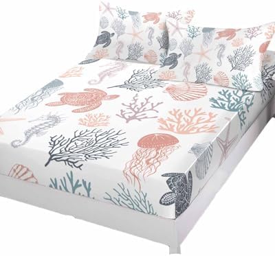 King Fitted Sheet Deep Pocket Bed Set with Elastic