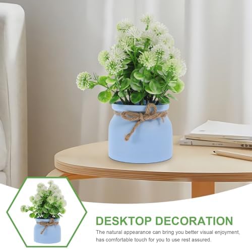 Amosfun Artificial Dandelion Flowers Faux Potted Plants