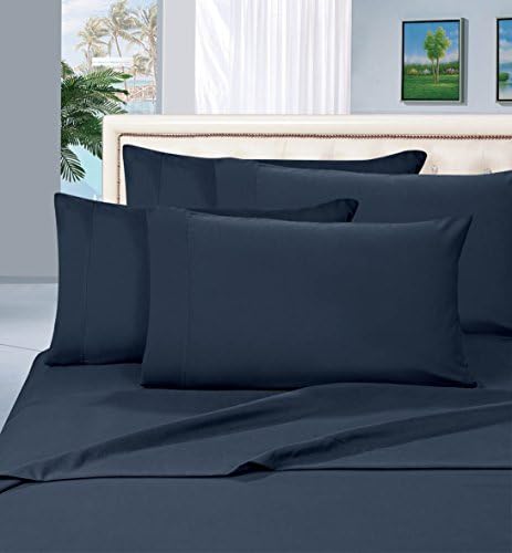 Elegance Linen 2pc Pillow Cases 20x30 Inches Navy Blue