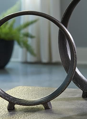 Signature Design by Ashley Ryandale Round Metal Sculpture in Antique Black