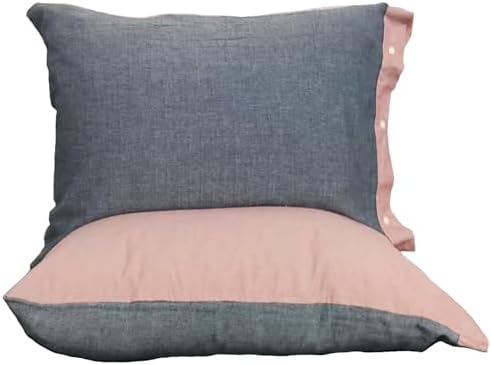 LEISUREWEEK Premium Cotton Pillowcase Set of 2 - Navy Pink