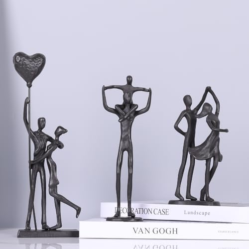 QIANLING Cast Iron Dancing Couple Sculpture