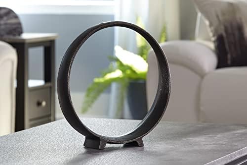 Signature Design by Ashley Ryandale Round Metal Sculpture in Antique Black