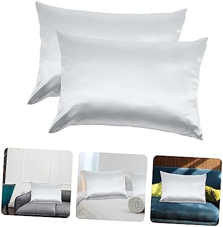 STOBAZA 2pcs Ice Silk Pillow Covers Queen Cooling Pillowcases Skin-Friendly