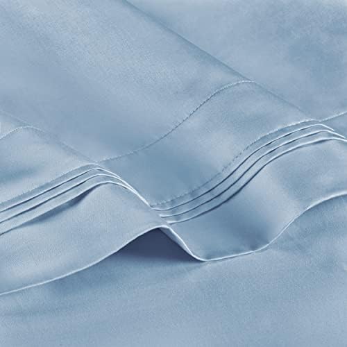 Superior 1000 Thread Count Egyptian Cotton Pillowcase Set - King Light Blue