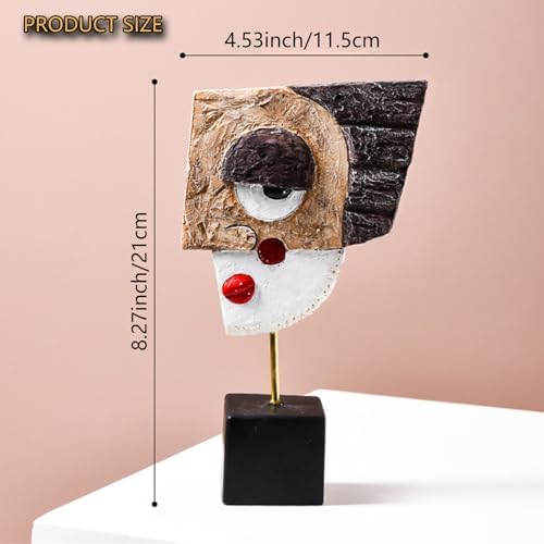 Picasso Style Resin Abstract Face Mask Statue