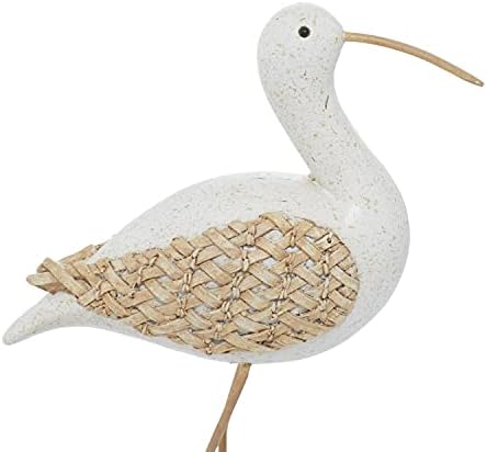 Deco 79 White Polystone Bird Sculptures Set of 3