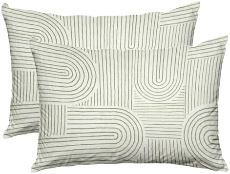 Abstract Pillow Protectors with Zipper - Set of 2