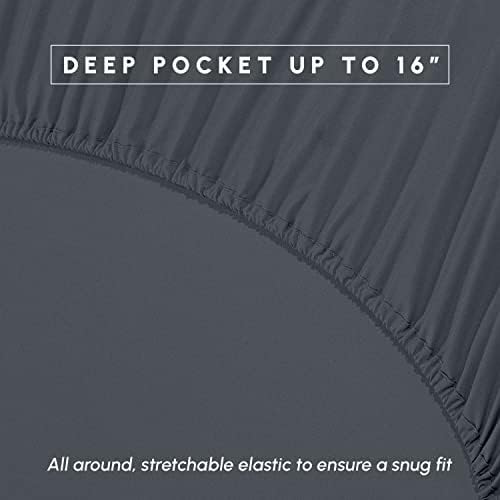 Elegant Comfort Luxurious 4-Piece Quilted Bed Sheet Set