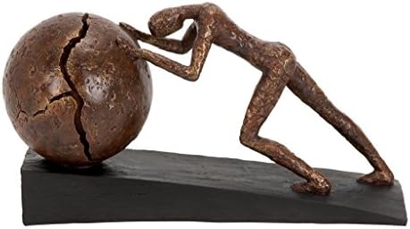 Deco 79 Polystone Sculpture Home Decor Statue with Ball