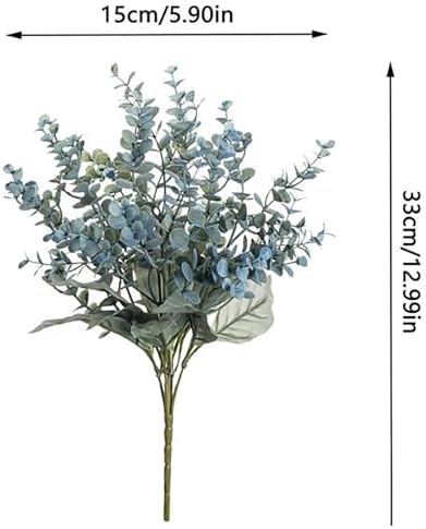 3PCS Artificial Eucalyptus Plants with Vase for Home Decor