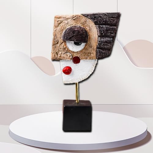 Picasso Style Resin Abstract Face Mask Statue