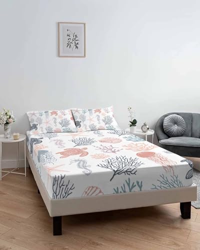 King Fitted Sheet Deep Pocket Bed Set with Elastic