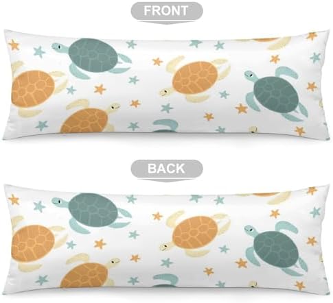 MEIKKO Pattern Turtle Body Pillow Cover with Zipper 20x54