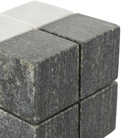 Deco 79 Marble Dice Geometric Sculpture Set of 2