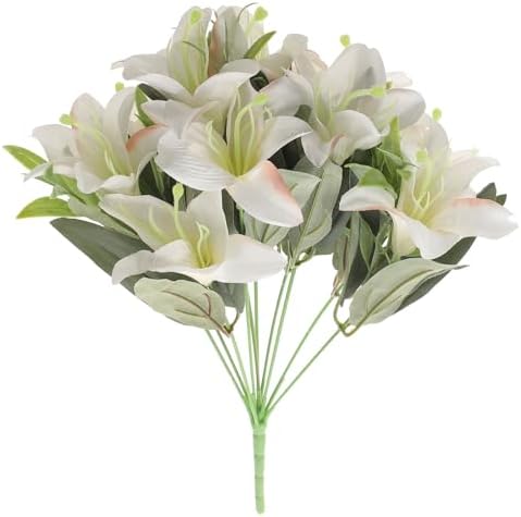 BESTOYARD Lifelike Artificial Lily Bouquet Wedding Decor