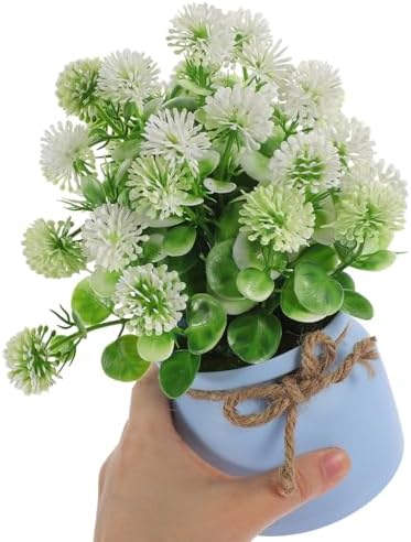 Amosfun Artificial Dandelion Flowers Faux Potted Plants