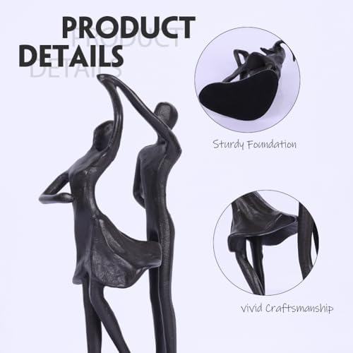 QIANLING Cast Iron Dancing Couple Sculpture