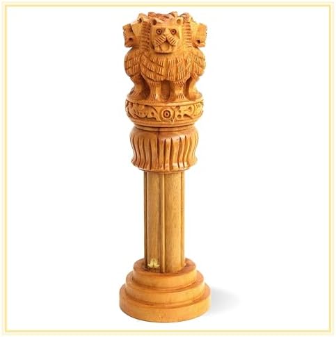 Shri Shri Ashoka Pillar 3 Inch Handicraft Office Desk Decor