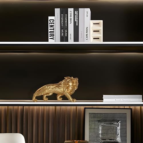 MICDESBA 118 Inch Modern Gold Lion Statue Home Decor