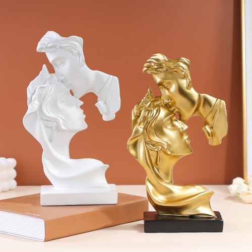 JXCBXJ Large Couples Kiss Sculpture Abstract Art