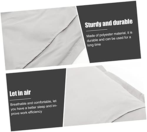 HEALLILY Grey 2Pcs Pillowcases for Hotel or Home