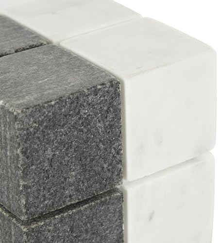 Deco 79 Marble Dice Geometric Sculpture Set of 2