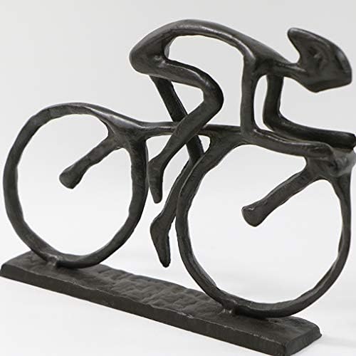 Cyclist Cast Iron Art Sculpture Home Decor