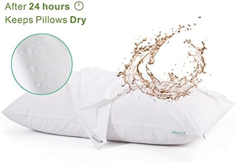 2 Pack Waterproof Pillow Protectors Queen Size 1