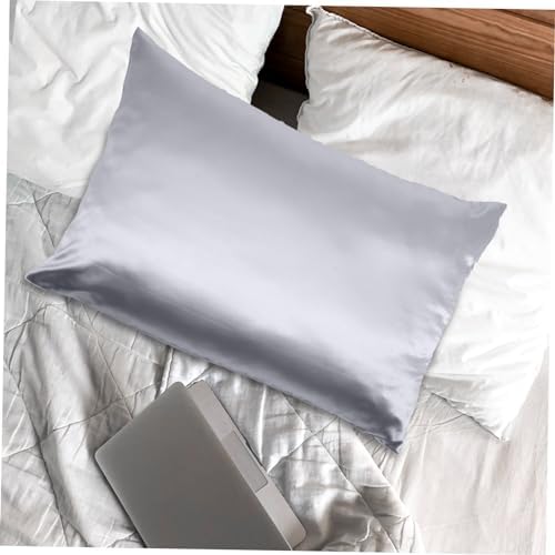 ABOOFAN 2pc Cooling Polyester Pillowcases Breathable Deep Grey