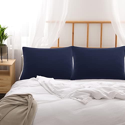 Uxcell Zipper Pillow Cases Soft 1800 Series Microfiber Navy