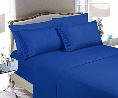 Elegant Comfort Luxury 5-Piece Bed Sheet Set - Royal Blue