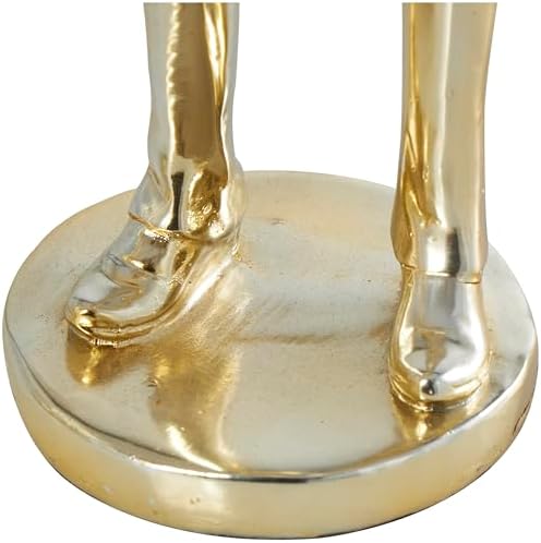 Deco 79 Gold Resin Musician Statues Set of 2