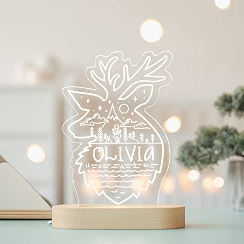 Personalized Acrylic Night Light with Name Baby Gift Toddler Decor