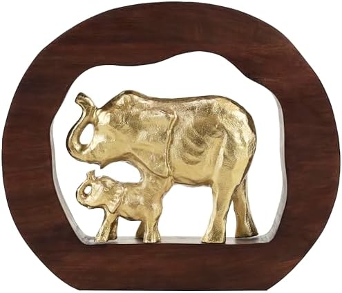 Deco 79 Gold Elephant Sculpture Home Decor Statue