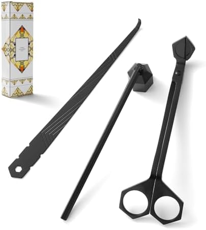3-in-1 Candle Accessory Set with Wick Trimmer Snuffer and Spoon