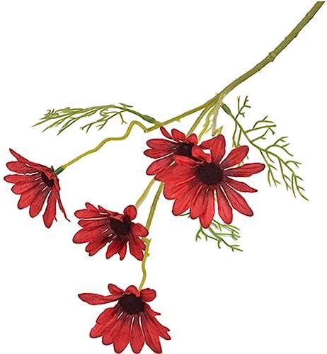 OUKEYI Artificial Daisy Flowers 12 Bundles Red 1