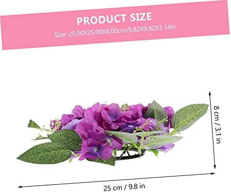 Garneck Floral Candle Wreath Ring for Pillars
